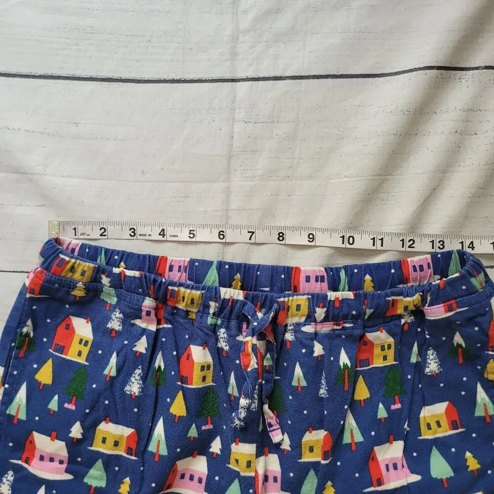 Hanna Andersson Size 5 Cozy Village Winter Pajama Pants Colorful‎ Tree Print